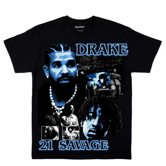 Drake and 21 savage graphic tee
